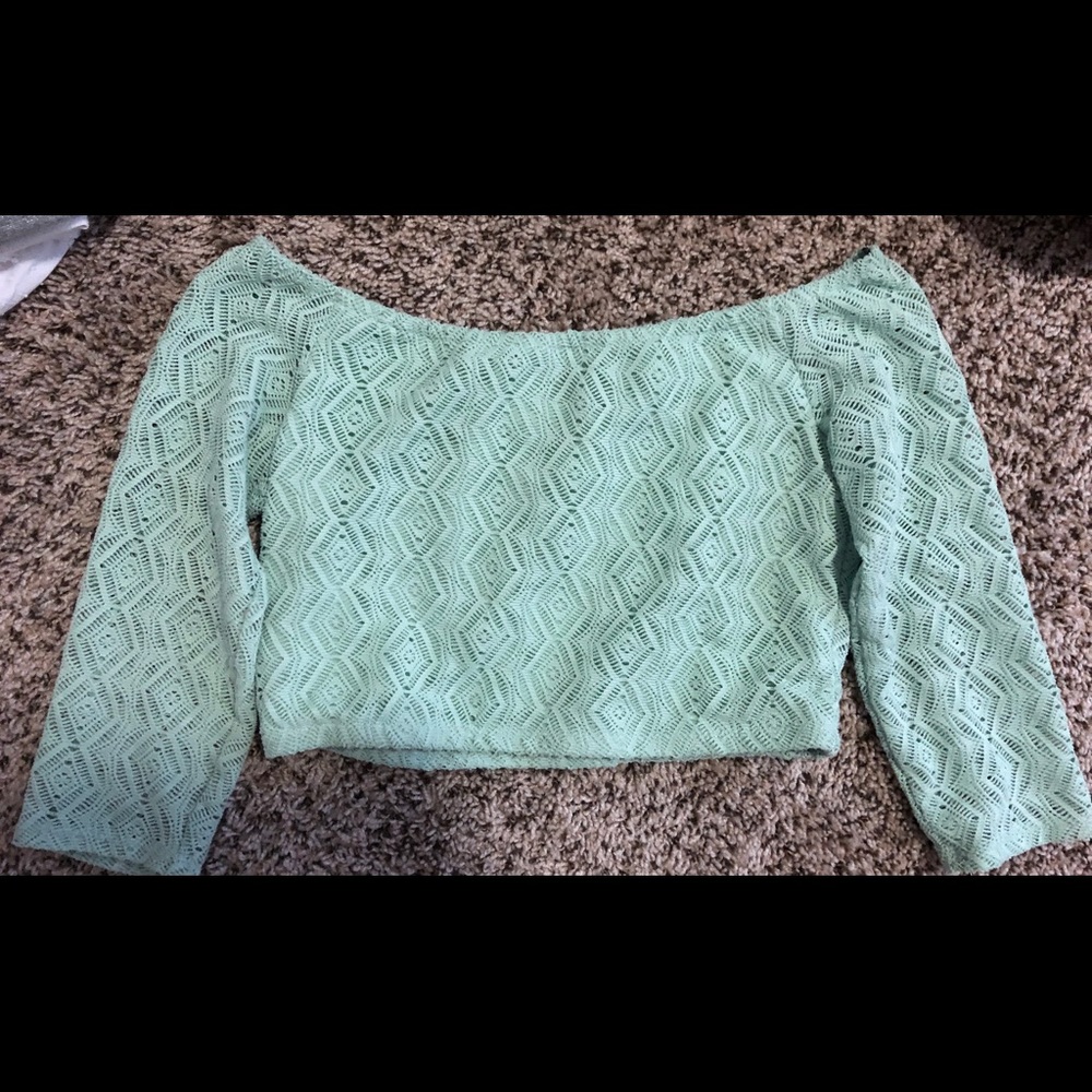 Mint green crop top